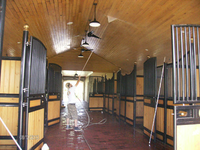 Barn being cleaned by Beav's